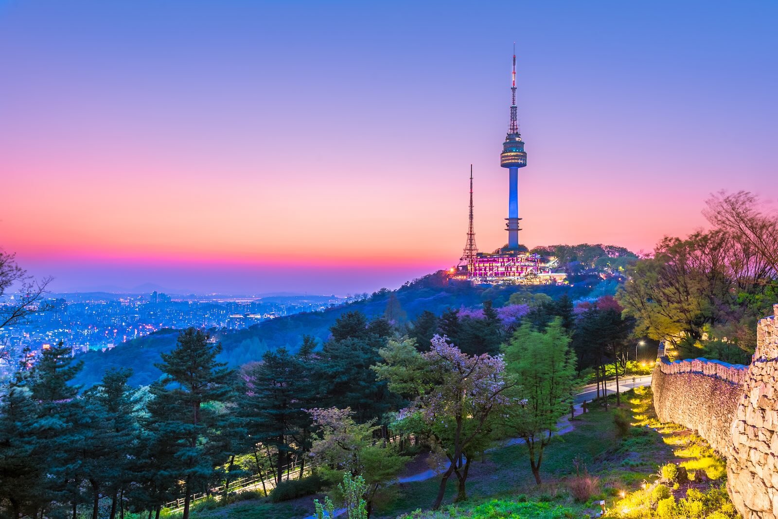 N Seoul Tower at dusk